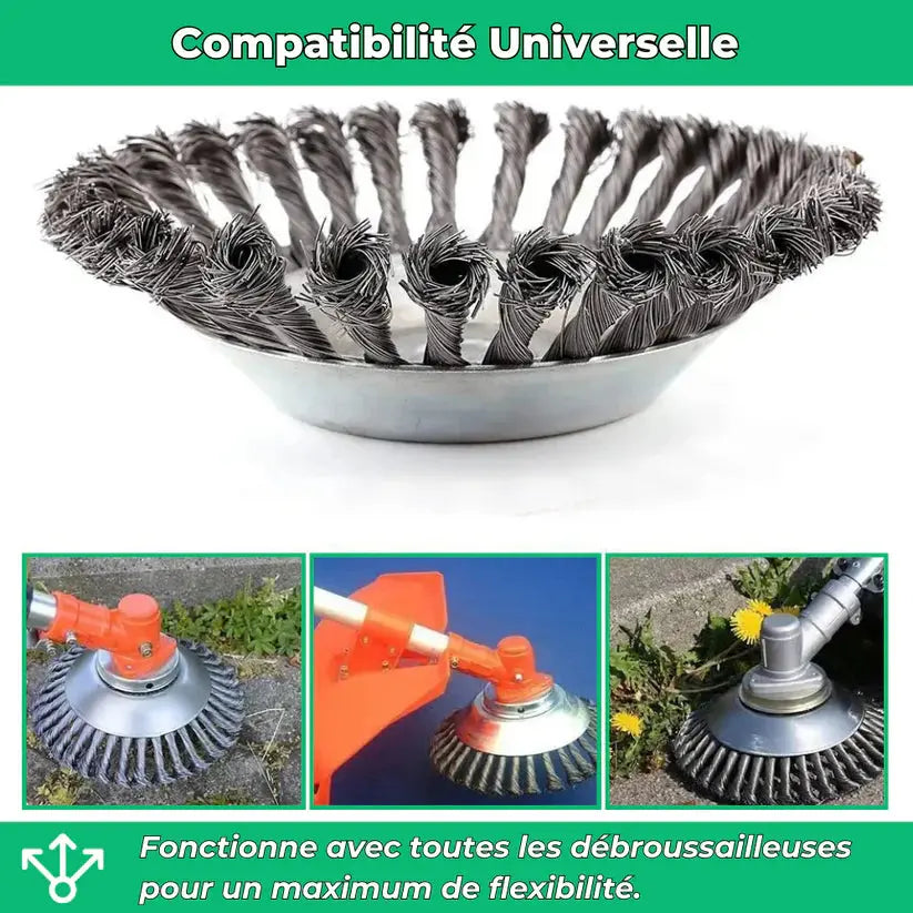 Tête de débroussailleuse acier torsadé universelle NovaPlace