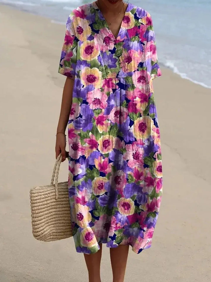 Robe Fleurie Bohème – Coupe Ample et Tissu Léger pour l’Été NovaPlace