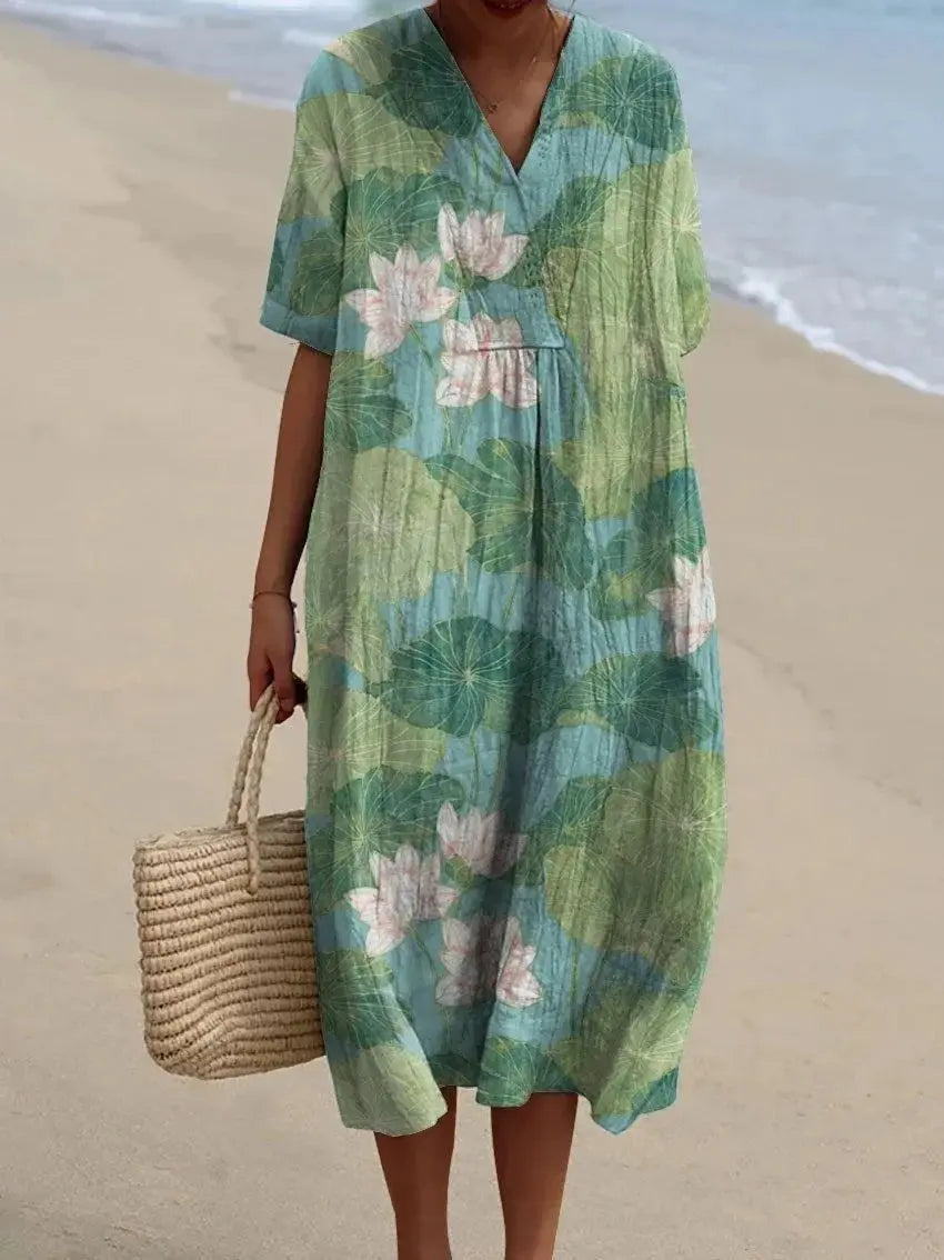 Robe Fleurie Bohème – Coupe Ample et Tissu Léger pour l’Été NovaPlace