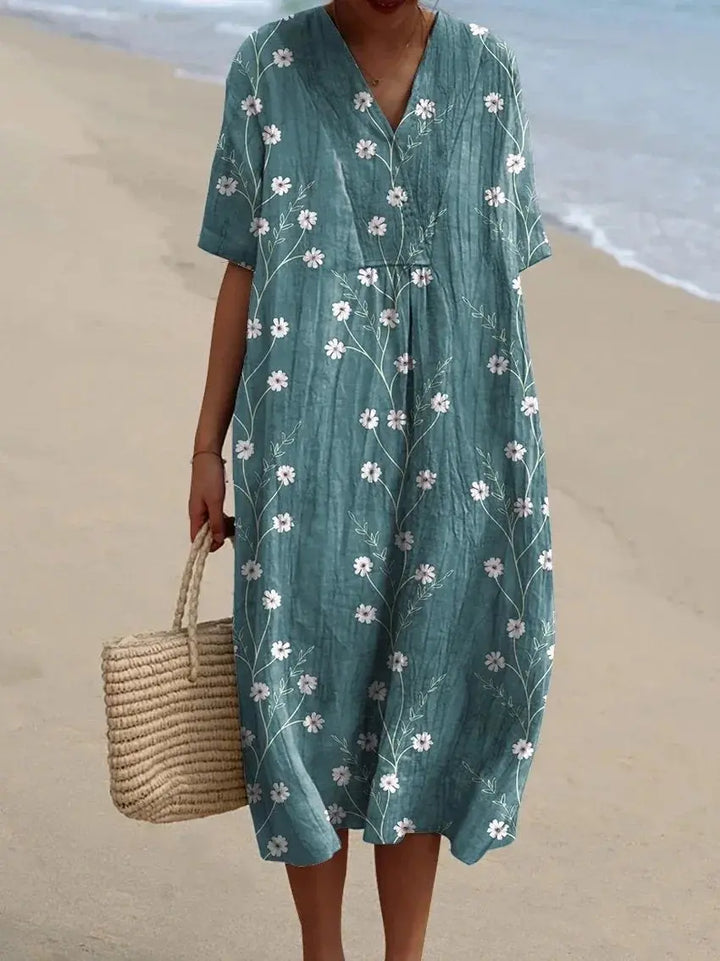 Robe Fleurie Bohème – Coupe Ample et Tissu Léger pour l’Été NovaPlace