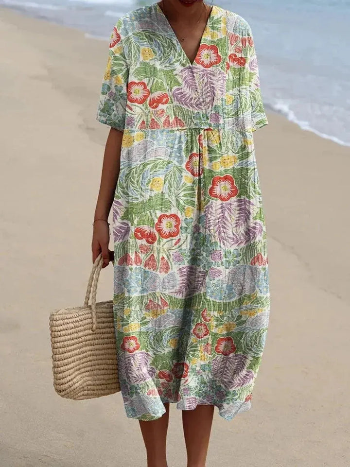 Robe Fleurie Bohème – Coupe Ample et Tissu Léger pour l’Été NovaPlace