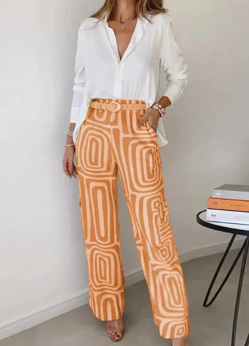 Ensemble chemise et pantalons larges pour femmes NovaPlace