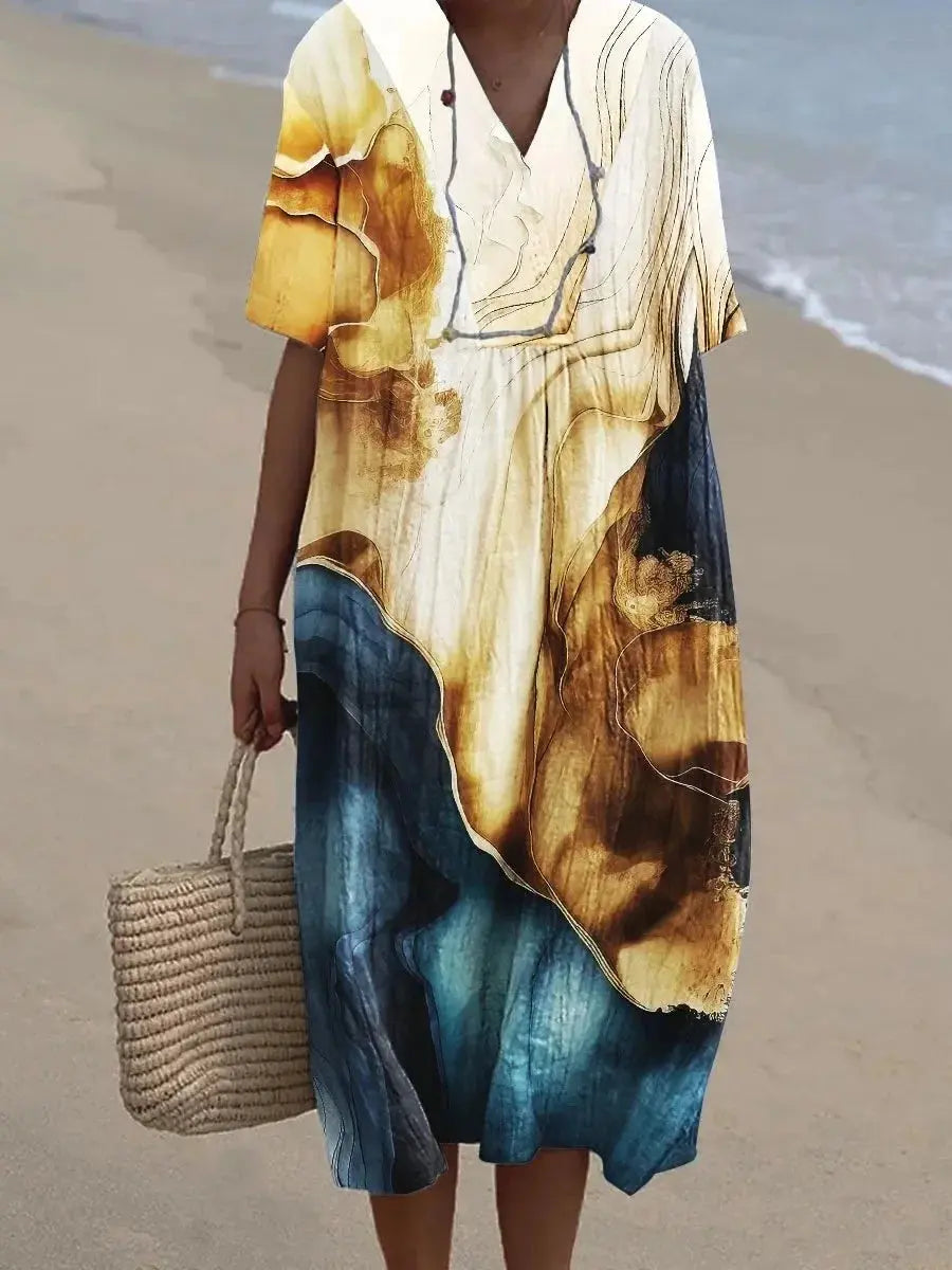 Robe Fleurie Bohème – Coupe Ample et Tissu Léger pour l’Été NovaPlace