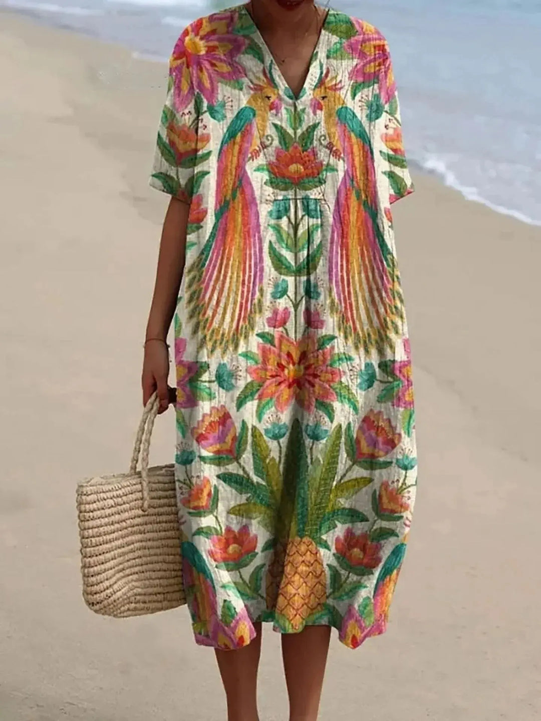 Robe Fleurie Bohème – Coupe Ample et Tissu Léger pour l’Été NovaPlace