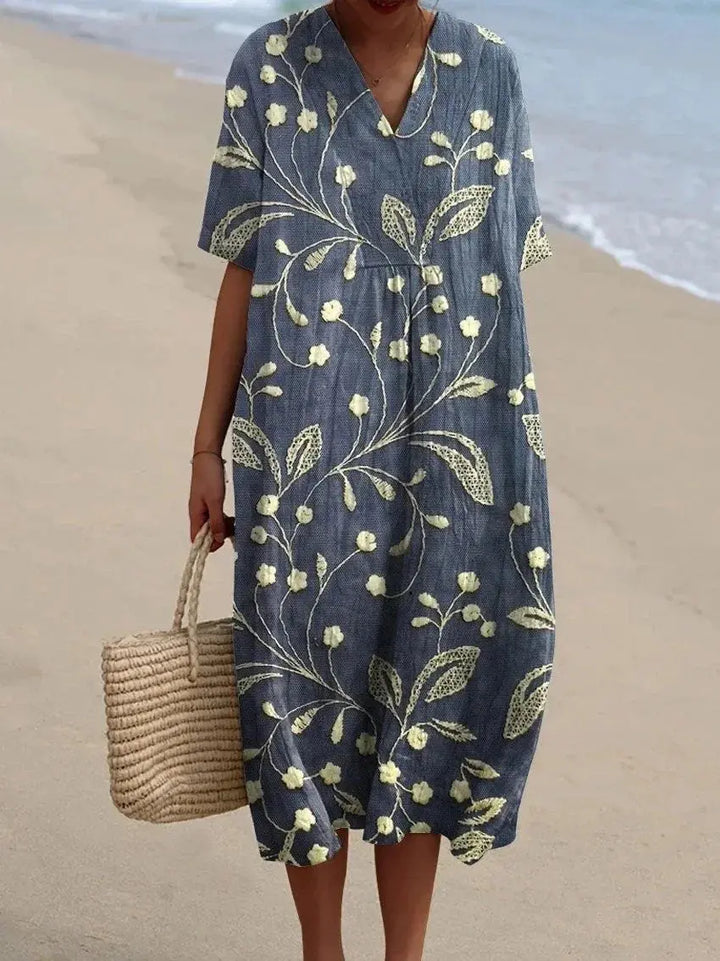 Robe Fleurie Bohème – Coupe Ample et Tissu Léger pour l’Été NovaPlace