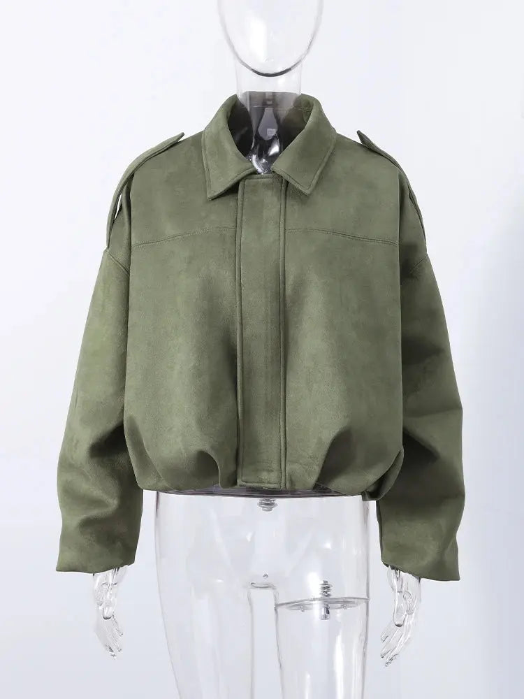 Veste, bomber, élégante en daim NovaPlace