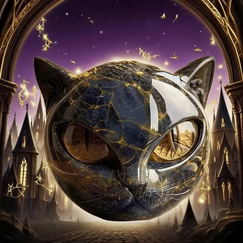 Statue de Chat Noir en Pierre NovaPlace