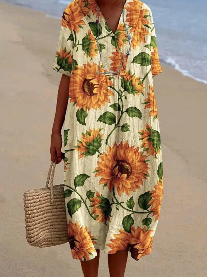 Robe Fleurie Bohème – Coupe Ample et Tissu Léger pour l’Été NovaPlace