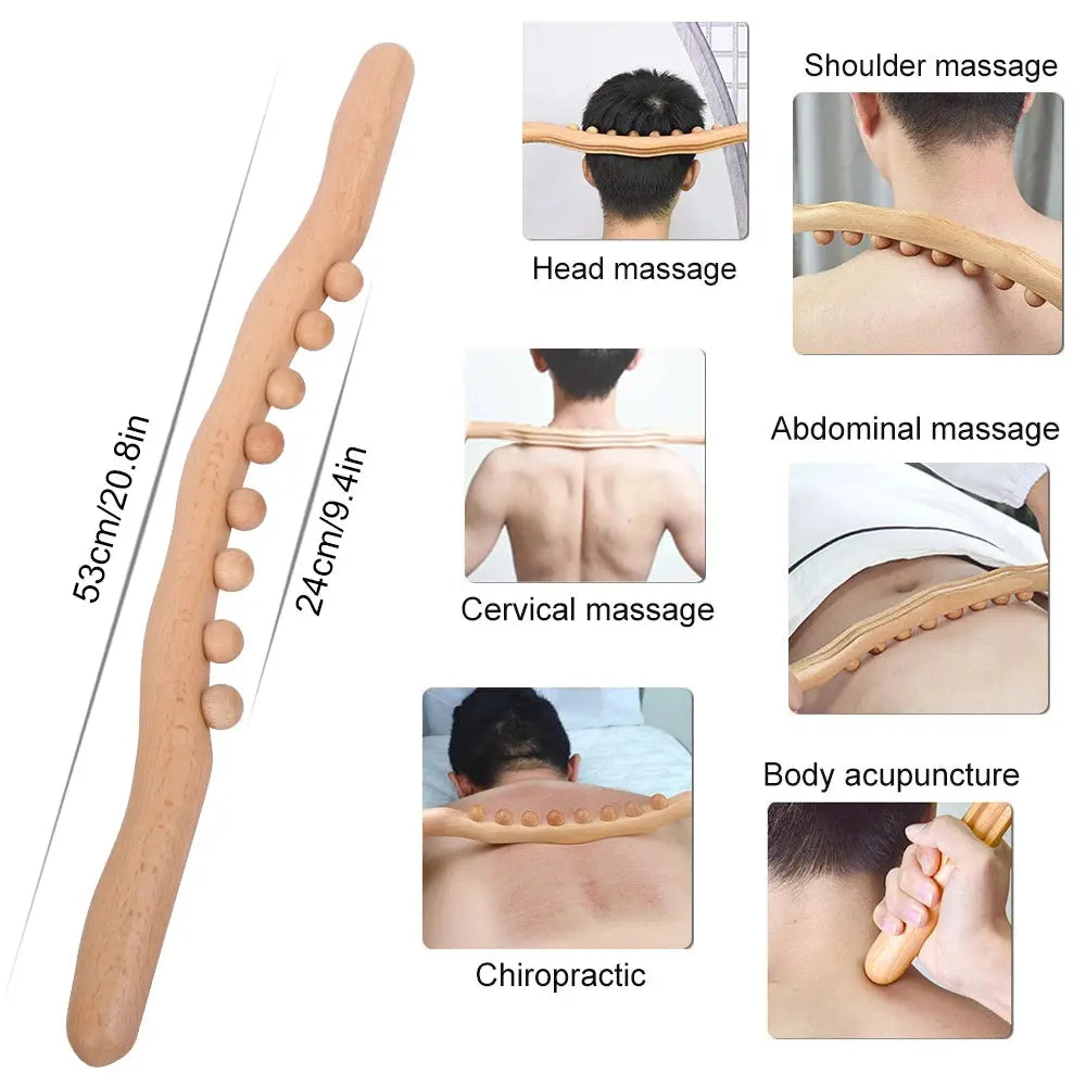 Bâton en bois pour la thérapie Gua Sha NovaPlace