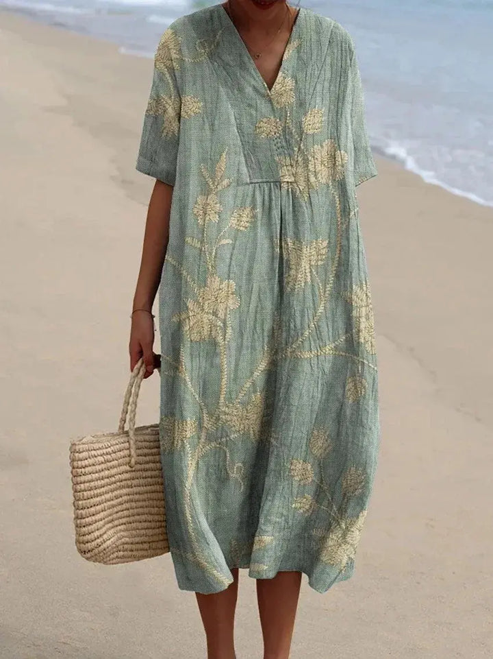 Robe Fleurie Bohème – Coupe Ample et Tissu Léger pour l’Été NovaPlace