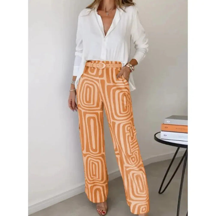 Ensemble chemise et pantalons larges pour femmes NovaPlace