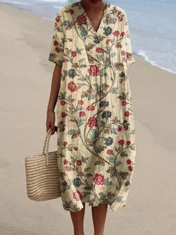 Robe Fleurie Bohème – Coupe Ample et Tissu Léger pour l’Été NovaPlace