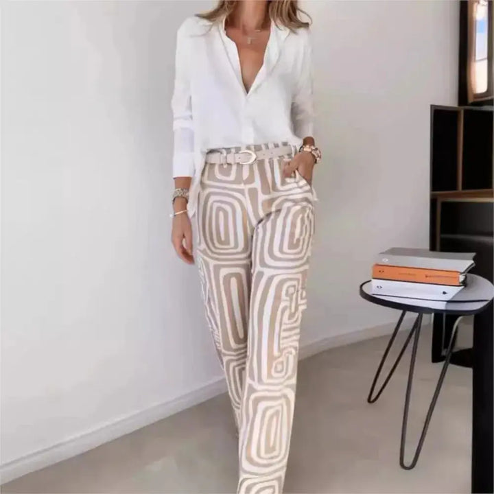 Ensemble chemise et pantalons larges pour femmes NovaPlace