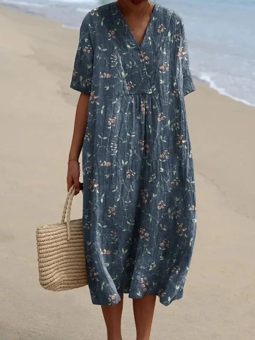 Robe Fleurie Bohème – Coupe Ample et Tissu Léger pour l’Été NovaPlace
