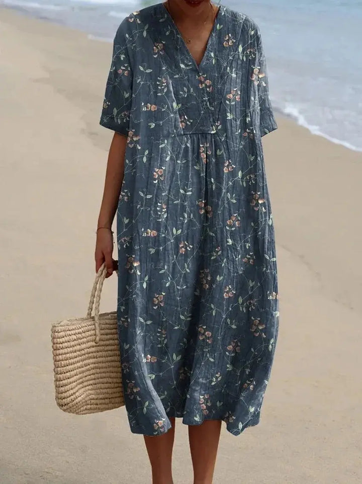 Robe Fleurie Bohème – Coupe Ample et Tissu Léger pour l’Été NovaPlace
