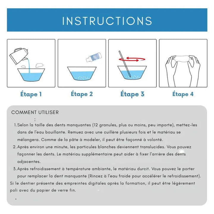 Kit de réparation dentaire temporaire NovaPlace